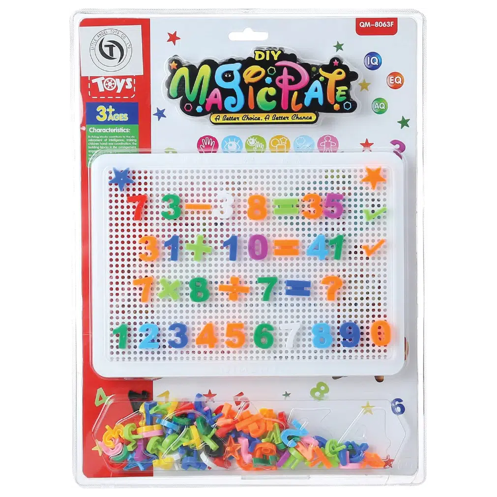 Aminsuk ABC Peg Board Learning Blocks 182 Pcs