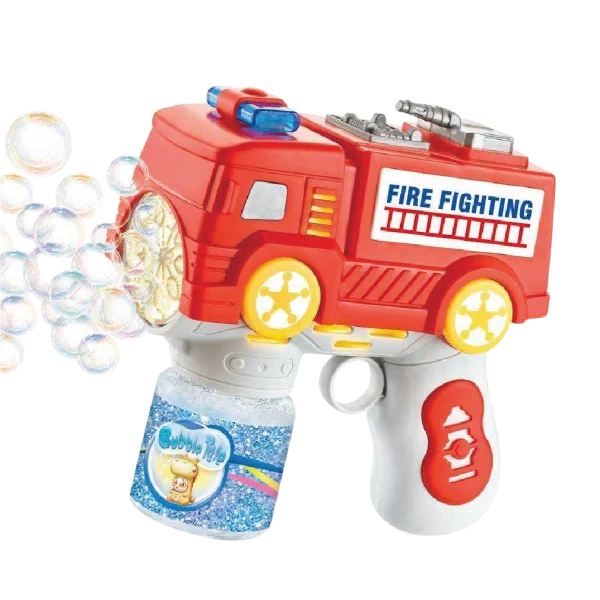 Aminsuk Fire Truck Electric Bubble Gun for Kids