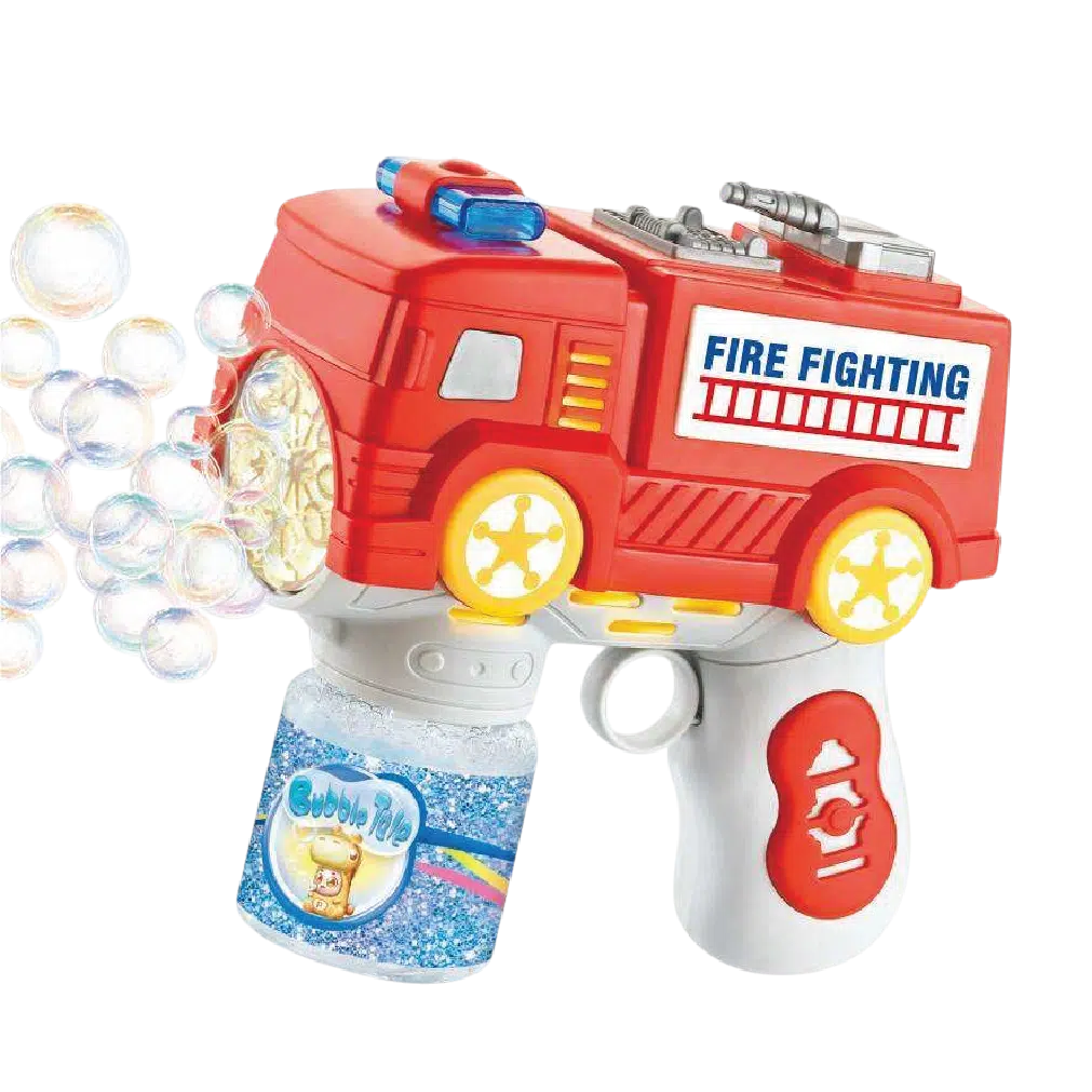 Aminsuk Fire Truck Electric Bubble Gun for Kids