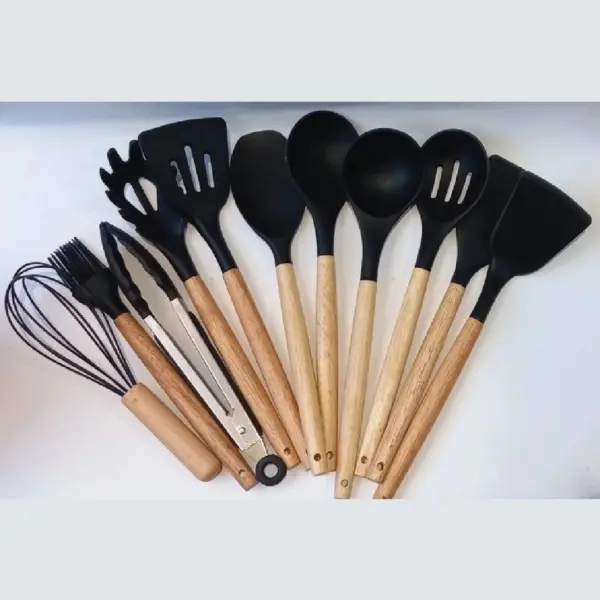 teal color kitchen utensils